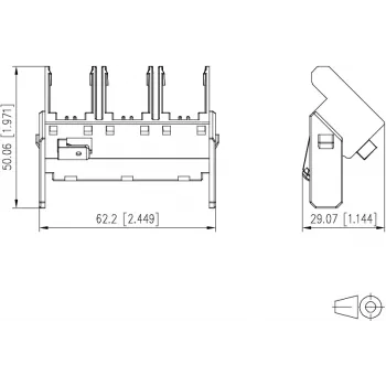 METZ CONNECT BTR E-DAT subway 3 Port Module Frame - Rāmis moduļu pieslēgumiem