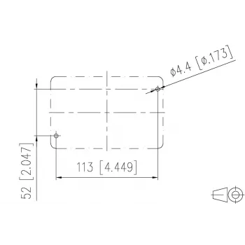 METZ CONNECT 1401010620ME Industrial Ethernet Outlet Box, Grey, Metal, IP67, 124x78x57 mm