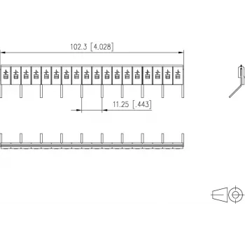 METZ CONNECT 850349-02 Atvienojamā spaiļu bloks - 1 pole, skrūvju savienojums, DIN sliede, melns, IP20
