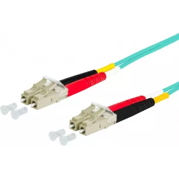 METZ CONNECT 151J1JOJO50E Šķiedru optikas savienotājkabelis LC Duplex - LC Duplex 50/125µm Multimode OM3 5m Aqua