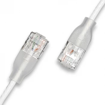 WANTEC Patch Cable UTP CAT6a eGlow d=2,8mm 0,30m White (7402)