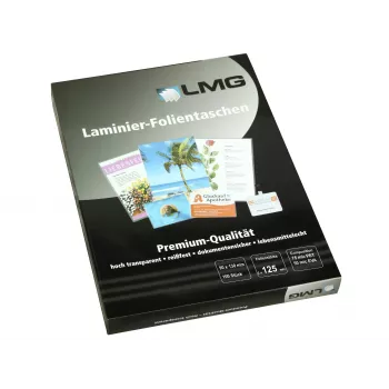 LMG Laminating Pouches Glossy for Small Format 100 Pieces