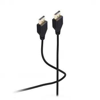SHIVERPEAKS Flexline DisplayPort 1.2 kabelis, vīriešu-vīriešu, UHD 4K, īpaši plāns, melns, 0,5m