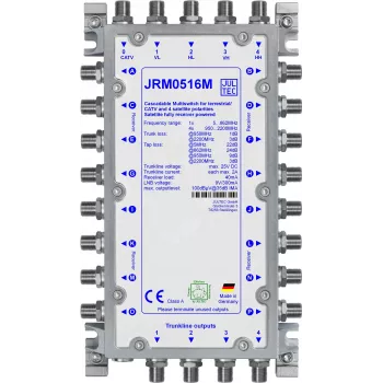 JULTEC JRM0516M 16-Way Multiswitch ar 4 SAT ieejām un 1 zemes ieeju