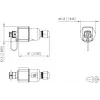 METZ CONNECT E-DAT Industry IP67 V4 kabeļu savienotājs RJ45 lauka ligzdas ieliktnis Cat.6