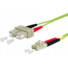 METZ CONNECT OpDAT Patch Cable SC-Duplex / LC-Duplex OM5, 3.0 m, Lime Green