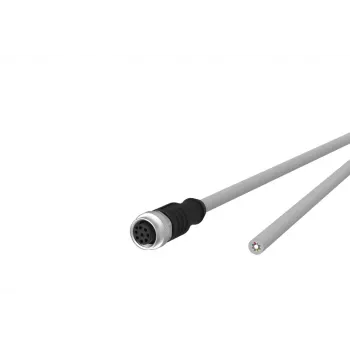 METZ CONNECT 142MKA20050 Sensor/Actuator kabelis, M12 sievišķais uz brīvo galu, 5m, Pelēks, PVC