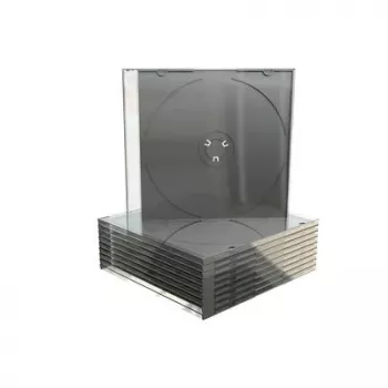 MEDIARANGE BOX21-M Jewelry Case - 1 Disc - Black - Transparent - Plastic - 120 mm - 140 mm