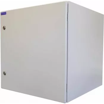 RESISTER 19-Inch Network Cabinet Pro Aktiv - Aizsardzības klase IP54/IP55 - Cietā tērauda durvis - 12U - Platums x Dziļums 600x600 mm - Aktīvais ventilators - Filtri - Gaiši pelēks (99RRA19WV126MG)