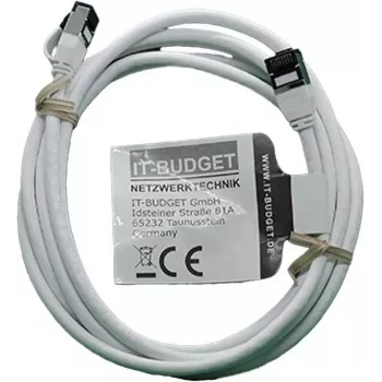 IT-BUDGET Full Copper Premium Patch Cable - Slim AWG 28 - Cat.8.1 - 2000 MHz - Halogen-Free - PoE+ - 40 Gbit - White - 2 m (90ITBSLIM81PK2W)