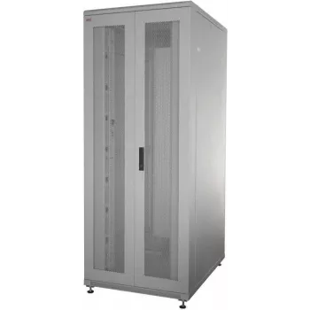 IT-BUDGET 19 collu tīkla skapis SRK - 38U - 800x1000 mm - Perforētas dubultdurvis priekšā un aizmugurē - Kabeļu kanāli - Salikts - Gaiši pelēks (RAL 7035)