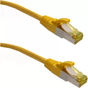 IT-BUDGET Full Copper Premium Patch Cable - Super Flex TPE - Cat.6A - with Cat.7 Raw Cable - 600 MHz - Halogen-Free - PoE+ - 10GBit - Yellow - 2 m (90ITBFLEX6A7PK2Y)