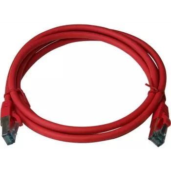 IT-BUDGET Full Copper Premium Patch Cable Cat.6A 500 MHz LSZH PoE+ AWG 26/7 Red 0,5 m