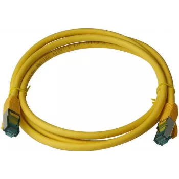 IT-BUDGET Full Copper Premium Patch Cable Cat.6A 500 MHz LSZH PoE+ AWG 26/7 Yellow 7,50 m