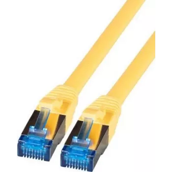 IT-BUDGET Full Copper Premium Patch Cable - Super Flex TPE - Cat.6A - 500MHz - LSZH - PoE+ - AWG 27 - Yellow - 0,25 m