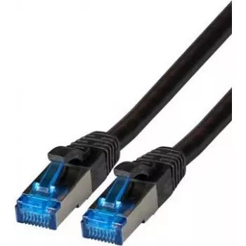 IT-BUDGET Full Copper Premium Patch Cable - Super Flex TPE - Cat.6A - 500MHz - LSZH - PoE+ - AWG 27 - Black - 0,25 m