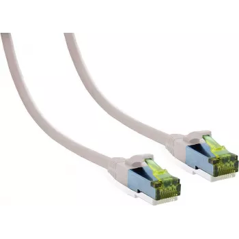 IT-BUDGET Premium Patch Cable Cat.6A with Cat.7 Raw Cable - 600 MHz - Halogen-Free - PoE+ - 10GBit - White - 7,5 m
