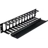 Rockstable 2U 19 Inch Cable Management Panel - Black - SPCC Steel - 483 mm (RS19-002)