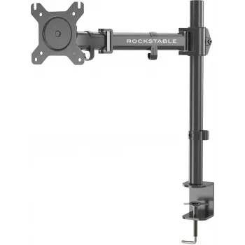 Rockstable RS-MM002 vienam monitoram – galda stiprinājums ar skavu/caurumu – 8 kg – 13-32 collas – VESA 75x75/100x100 – melns