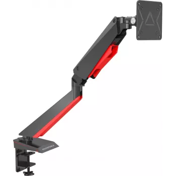 Rockstable RS-MM008 Gaming Monitor Mount – viena monitora stiprinājums ar gāzes atsperi, 8 kg, 15 inch-32 inch, 100x100 mm, melns/sarkans