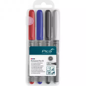 PICA-MARKER Pica Permanent-Pen 1.0mm Assorted with Instant-White-Pen