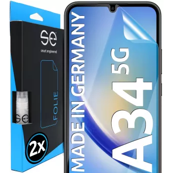 SMART.ENGINEERED se 3D ekrāna aizsargs Samsung Galaxy A34 (2 iepakojumā) (SE0-F0101-0395-23-M)