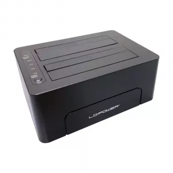 LC-Power LC-DOCK-C-V2 USB-C Docking Station ar HDMI, DisplayPort, VGA, 3x USB-A, USB-C Dati, USB-C PD 100W, Gigabitu Ethernet, SD/microSD karšu lasītājs, 3,5mm Audio, Pelēks