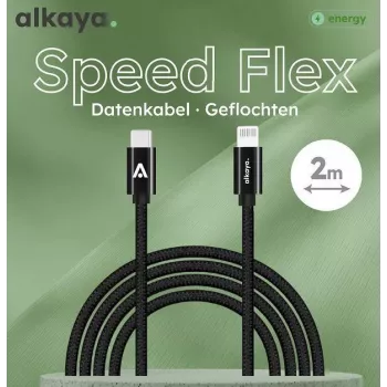 ALKAYA Speed Flex USB-C to Lightning kabelis 2 m Balts (CL-60033)