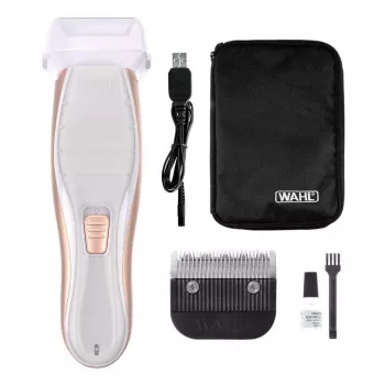 Wahl SHAVE and SMOOTH 3029295 Sieviešu Skūšanas un Epilācijas Ierīce, Balta/Rozā, Ar Vadu