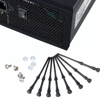 Akasa AK-MX002 Pretvibrācijas Ventilatora Stiprinājumi - Melns - Gumija - Silikons - 4 Gabali