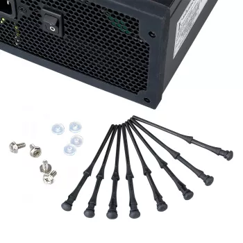 Akasa AK-MX002 Pretvibrācijas Ventilatora Stiprinājumi - Melns - Gumija - Silikons - 4 Gabali