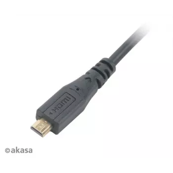 Akasa 1,5m High Speed HDMI with Ethernet Cable - HDMI Type A to Micro HDMI - 4K - Black