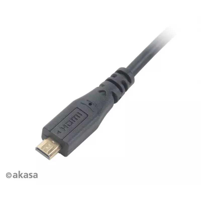 Akasa 1,5m High Speed HDMI with Ethernet Cable - HDMI Type A to Micro HDMI - 4K - Black