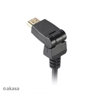 Akasa HDMI 2m kabelis - High Speed with Ethernet, 4K @ 30Hz, zeltīts, melns