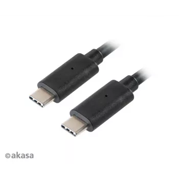 Akasa AK-CBUB26-10BK USB-C to USB-C Cable 1m - USB 3.2 Gen 2 - 10Gbps - 100W PD - Black
