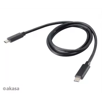 Akasa AK-CBUB26-10BK USB-C to USB-C Cable 1m - USB 3.2 Gen 2 - 10Gbps - 100W PD - Black