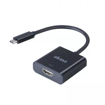 Akasa ārējais video adapteris - USB-C uz HDMI - 4K@60Hz - Melns
