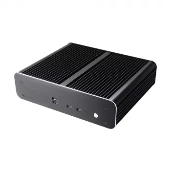 Akasa Euler TX Fanless Thin Mini-ITX Case - Aluminum - Black