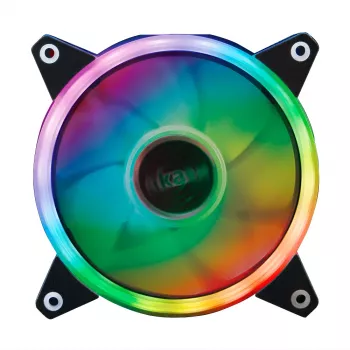 Akasa Vegas R7 120mm RGB LED ventilators, 500-1500 RPM, 41.9 CFM, 23,8 dB(A), PWM, 4-Pin RGB, ASUS Aura Sync, MSI Mystic Light Sync, Gigabyte Fusion