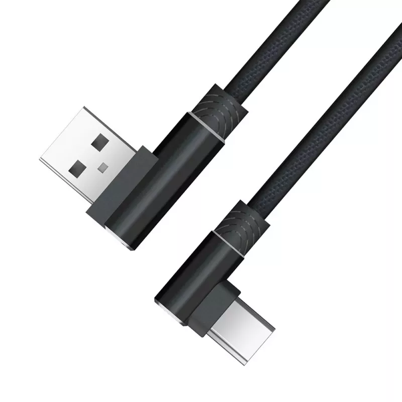 Akasa AK-CBUB39-10BK USB 2.0 kabelis - USB-A uz USB-C - 1 m - Melns