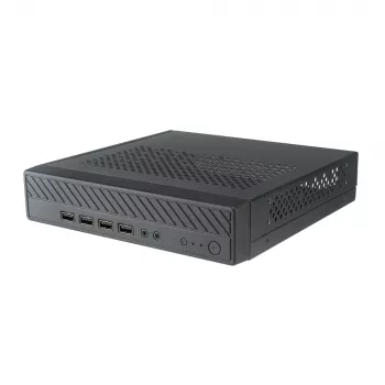 Akasa Cypher MX Thin Mini-ITX Case, Aluminium/SGCC, Black, 1x 2,5 inch HDD/SSD, VESA Mount