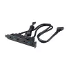 Akasa USB 3.1 Gen 2 Internal Adapter Cable ar diviem USB 3.0 Type-A portiem - 50 cm - Melns