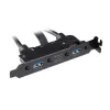 Akasa USB 3.1 Gen 2 Internal Adapter Cable ar diviem USB 3.0 Type-A portiem - 50 cm - Melns
