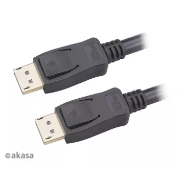 Akasa AK-CBDP23-50BK DisplayPort 1.4 kabelis 5 m Melns