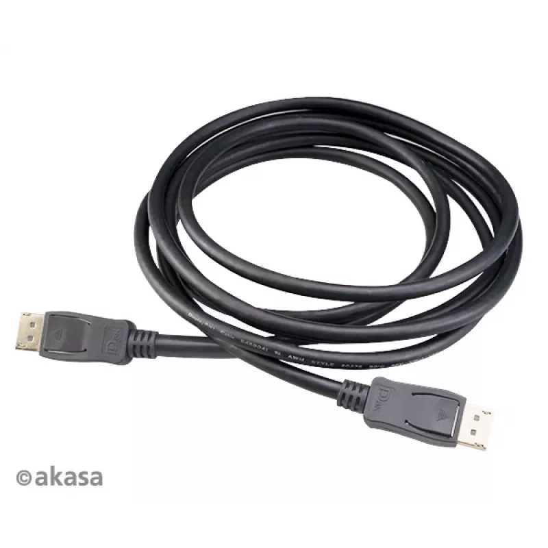Akasa AK-CBDP23-50BK DisplayPort 1.4 kabelis 5 m Melns