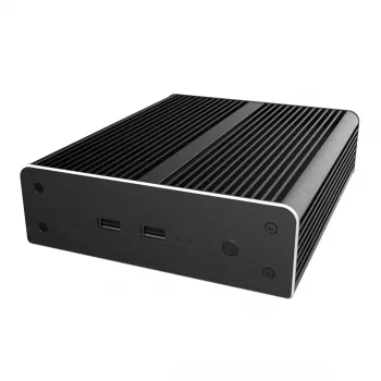 Akasa Newton NE Mini-ITX korpuss - Melns - Alumīnijs - Bez ventilatora - 2,5 inch HDD/SSD - 150,6mm