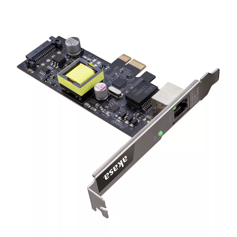 Akasa 2.5G PCIe tīkla karte ar PoE līdz 25,5W