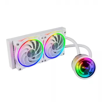 Akasa Soho 240 Dawn Edition All-in-One Liquid CPU Cooler, 240mm Radiator, Dual 120mm PWM Fans, ARGB, Intel & AMD