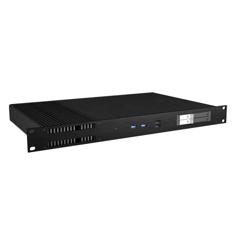 Akasa Galileo TU1 Plus Intel LGA1700 1U Fanless Thin Mini-ITX Case - Black