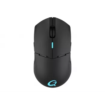 QPAD DX-900 Bezvadu optiskā spēļu pele - 8 pogas, 12000 DPI, ambidekstrāla, RGB